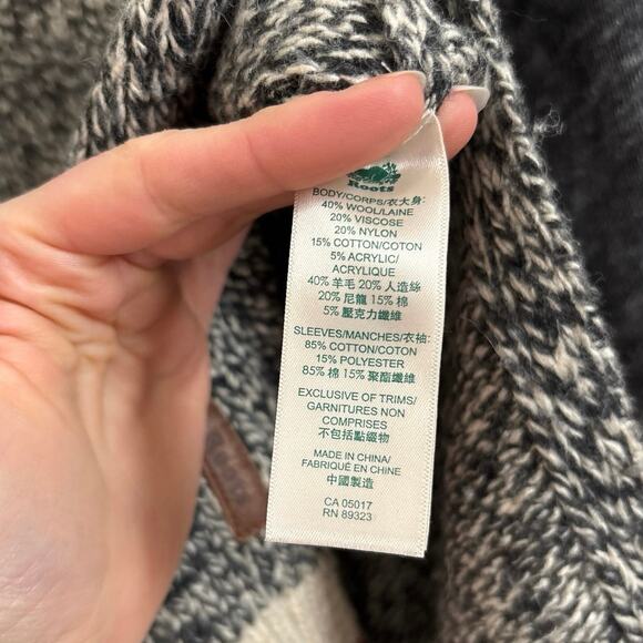 Roots Cabin Wool Blend Contrast Sleeve Tunic Length Sweater XS - Picture 8 of 8